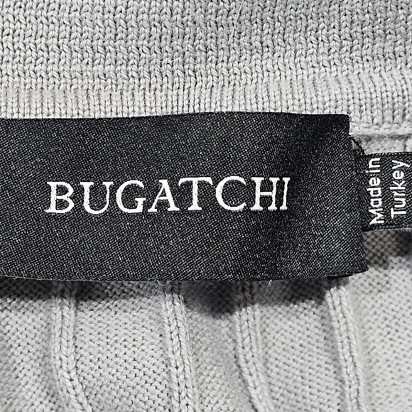 Rib Knit Short Sleeve Johnny Collar Sweater Size L MSRP $179 - Picture 7 of 10